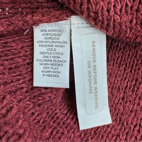LOFT Women's Tank Top Sweater Blouse XS Extra Small Maroon Burgundy Wine Merlot - Picture 8 of 12